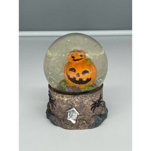Pre-owned Greenbrier Small Halloween Glitter Water Globe Pumpkins EUC - Item 2
